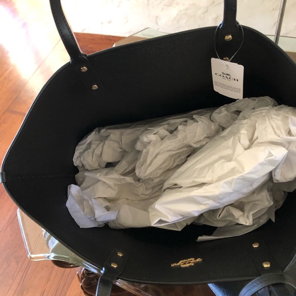 NWT coach reversible leopard Tote&wristlet - Picture 5 of 8